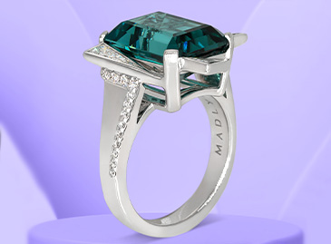 Indicolite Icicle Cocktail Ring